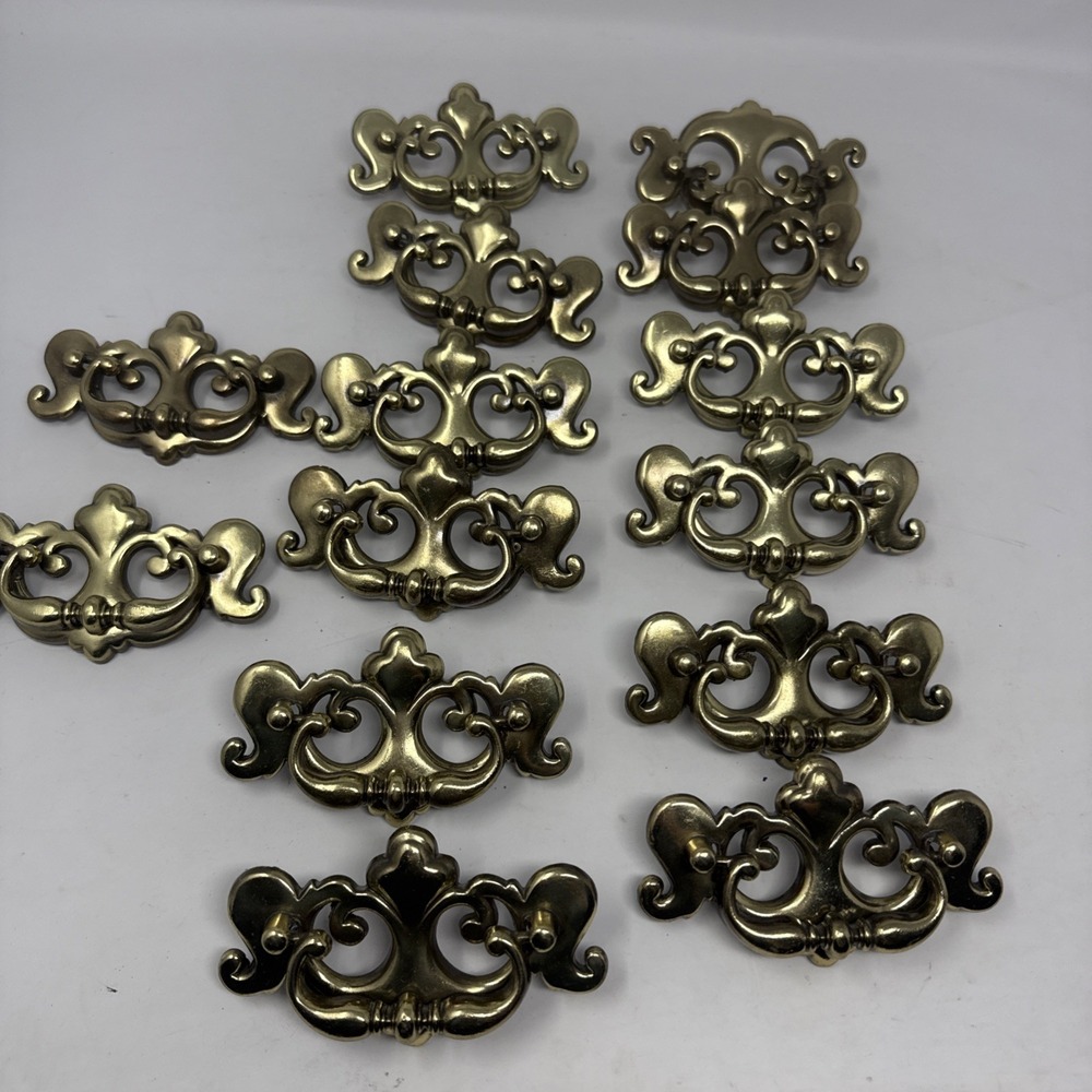 14 Chippendale Bat Wing Drop Handle Cabinet Drawer Pull Brass 3 Inch Center